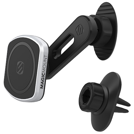 Scosche MagicMount Pro 2 Vent / Dash Mount, Black and Silver MP2ODVM-XTSP